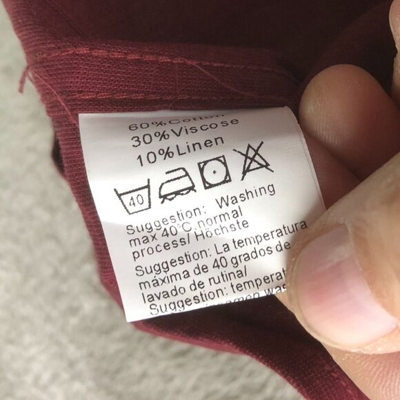 Coofandy Mens Shirt Size XXL Short Sleeve Button Up Shirt Red Classic Casual - Picture 7 of 9